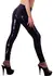 LateX Latex Leggings M Open Crotch Black Flat Dipped Finish