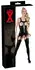 ZADO Latex Basque Open Bust Black L - Figure-Hugging Adjustable Design