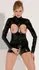 LateX Body S Open-Cup Long Sleeve Black Latex Suit, Zippered