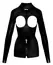 LateX Body S Open-Cup Long Sleeve Black Latex Suit, Zippered