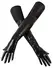 LateX XL Elbow-Length Shiny Latex Gloves - Black, 0.35 mm