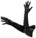 LateX Long Latex Gloves L - Shiny Elbow-Length, 0.35mm Black