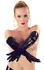 LateX Elbow-Length Shiny Latex Gloves M Black 0.35mm