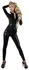 LateX Catsuit Black 2XL - Dual-Zip Natural Latex Bodysuit