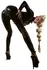 LateX Catsuit Black 2XL - Dual-Zip Natural Latex Bodysuit