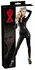 LateX Premium Latex Catsuit Black XL with Dual Zippers, Stand-Up Collar
