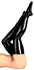 LateX Thigh-High Stockings Black S/M - Shiny Latex Finish