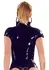 LateX Latex Shirt Zip Black 2XL - Fitted Short Sleeve Top with Front Zip