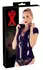 LateX Latex Shirt Zip Black XS - Fitted Short Sleeve Top with Front Zipper