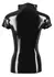 LateX Latex Shirt Zip Black XS - Fitted Short Sleeve Top with Front Zipper