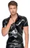 Black Level Vinyl Polo Shirt XL - Shiny Slim-Fit, Press Studs, Black