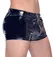 Black Level Vinyl M. Pants RV - Shiny Black, Metal Front Zip, Size M