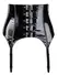 Black Level Vinyl Suspender Belt S - Adjustable Wide Model, Black Finish