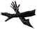 Black Level Vinyl Gloves Long Black S - Shiny Shoulder-Length Design