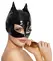 Black Level Vinyl Cat Mask S-L - Shiny Black Cat-Inspired Headwear