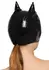 Black Level Vinyl Cat Mask S-L - Shiny Black Cat-Inspired Headwear