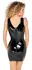 Black Level Vinyl Dress Black L - Sleeveless Deep Neckline Design