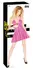 Black Level Vinyl Dress Pink L - Shiny Asymmetrical Fit & Flare Design