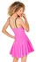 Black Level Vinyl Dress Pink L - Shiny Asymmetrical Fit & Flare Design