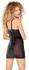 Black Level Vinyl Mini Dress with Mesh Inserts, Size S, Adjustable Straps