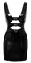 Black Level Vinyl Dress Model M with Silver Buckle Straps, Black