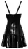 Black Level Vinyl Flared Dress M - Shiny Black, Adjustable Straps