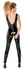 Black Level Vinyl Jumpsuit M - Glossy Finish, 3-Way Zip, Sleeveless