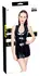 Black Level Vinyl Mini Dress XL Shiny Black, Front Zip, Back Lacing
