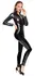 Black Level Vinyl Jumpsuit Long Sleeves Shiny Black M