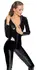 Black Level Vinyl Jumpsuit Long Sleeve Glossy Black S