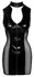 Black Level Vinyl Dress S with Buckle and Mesh Sides, Shiny Black Finish