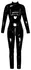Black Level Vinyl Jumpsuit S - Glossy Long Sleeve Bodysuit with Zippers