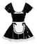 Black Level Vinyl Maid Dress 2XL with Lace Details and Apron
