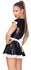 Black Level Vinyl Maid Dress XL with White Lace Accents and Apron