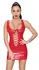Black Level Red Vinyl Dress 2XL - Shiny Sleeveless Fit with Lacing