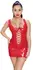 Black Level Vinyl Dress Red L - Shiny Sleeveless Fitted Design