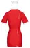 Black Level Red Vinyl Nurse Dress 2XL with Bonnet, Shiny Finish
