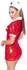 Black Level Vinyl Medical-Inspired Red Dress Set with Bonnet, Size M