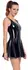 Black Level Vinyl Dress 2XL - Shiny Sleeveless Flared Model, Black