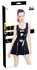 Black Level Vinyl Dress Sleeveless Flared Skirt Black XS