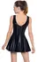 Black Level Vinyl Dress Sleeveless Flared Skirt Black XS