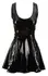 Black Level Vinyl Dress Sleeveless Flared Skirt Black XS