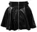 Black Level Vinyl Mini Skirt S - Flared Design, Side Buckles