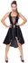 Black Level Halterneck Vinyl Dress L - Shiny Black, Flared Skirt