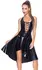 Black Level Halterneck Vinyl Dress S - Shiny Black, Adjustable Lacing
