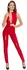 Black Level Red Vinyl Jumpsuit L - Shiny Sleeveless One-Piece Suit