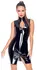 Black Level Vinyl Dress Lacing M - Shiny Sleeveless Fitted Design