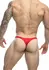 Justin+Simon Classic Tanga Men’s Underwear Soft Breathable Black M