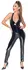 Black Level Vinyl Jumpsuit L - Glossy Zip-Through Bodysuit