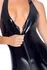 Black Level Vinyl Jumpsuit L - Glossy Zip-Through Bodysuit